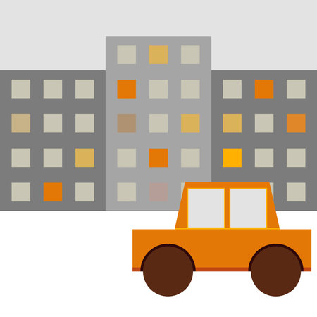 Car on cityのイラスト素材