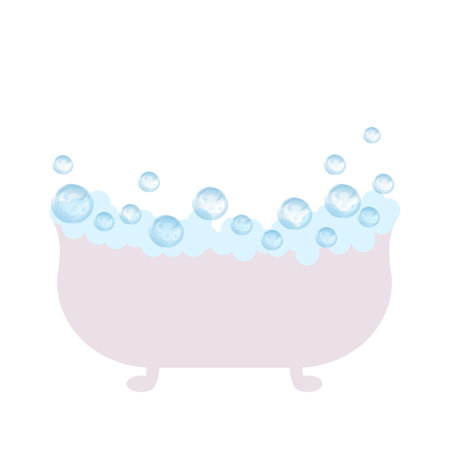 bath with foamのイラスト素材