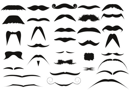set of male mustacheのイラスト素材