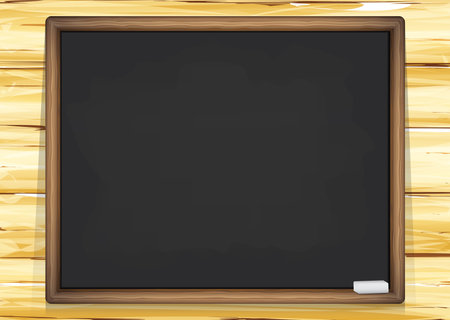 school board on a wooden wallのイラスト素材