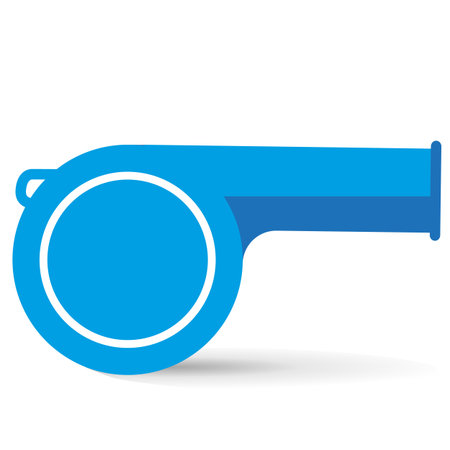 blue whistle on a white backgroundのイラスト素材