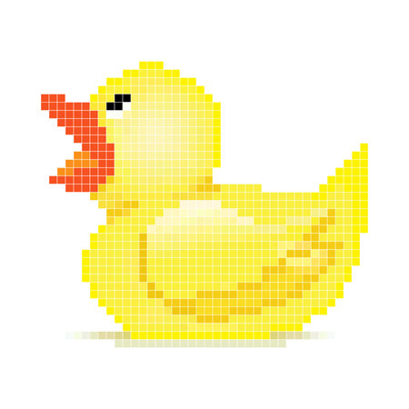 Pixel art rubber duckのイラスト素材