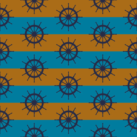 seamless pattern with steering wheelsのイラスト素材