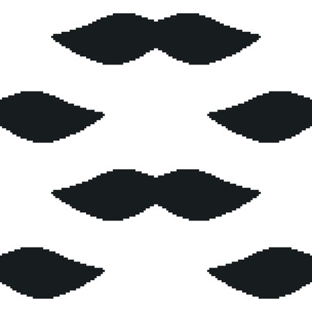 pixel art mustache seamless patternのイラスト素材