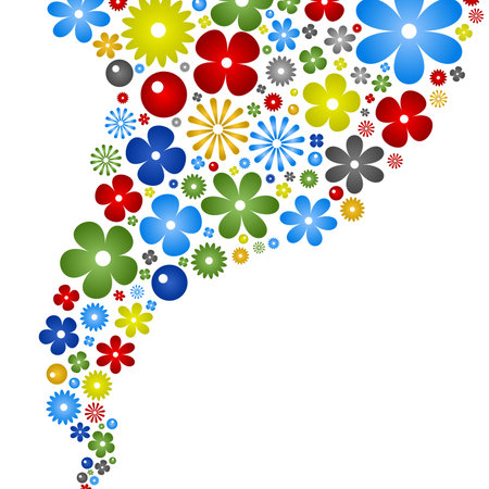Abstract Flower Color Backgroundのイラスト素材