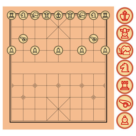 Chinese Chess Vectorのイラスト素材