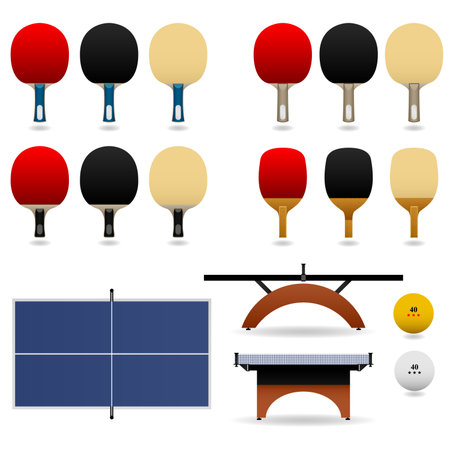 Table Tennis Setのイラスト素材