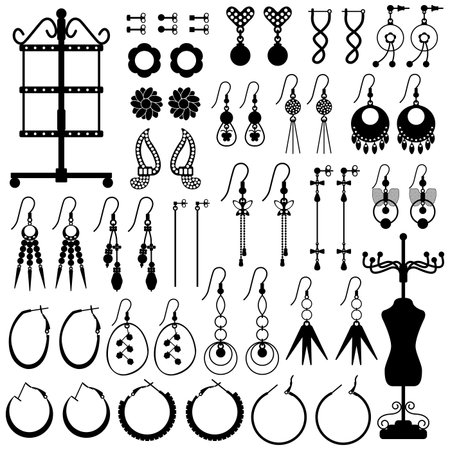 Earring Jewelery Female Girl Woman Accessories Fashionのイラスト素材
