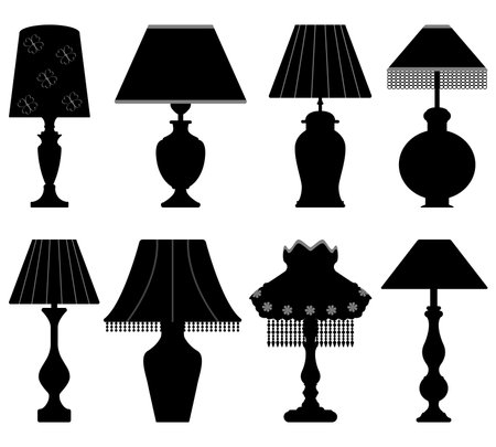 Table Lamp Light Blackのイラスト素材