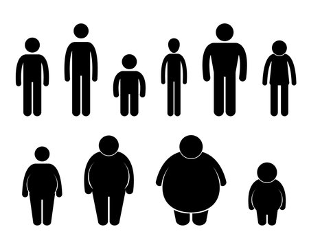 Man Body Figure Size Icon Symbol Sign Pictogramのイラスト素材