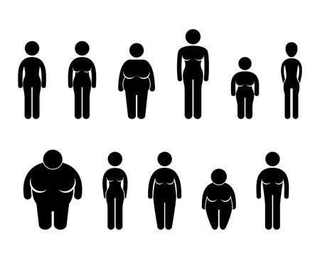 Woman Body Figure Size Icon Symbol Sign Pictogramのイラスト素材