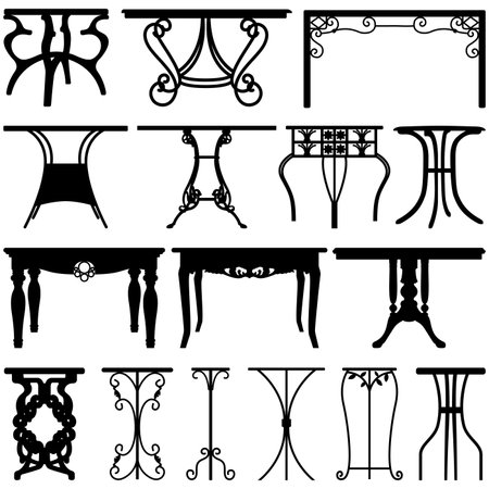 Table Desk Home Office Furniture Designのイラスト素材