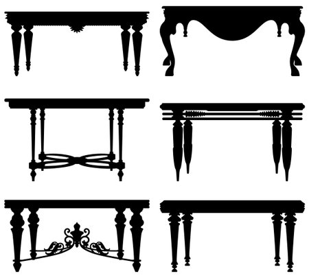 Antique Ancient Classic Table Designのイラスト素材