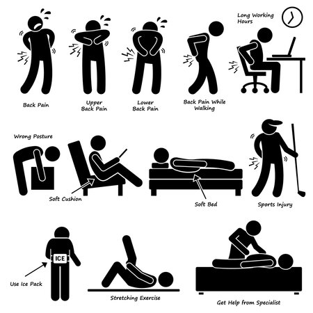 Back Pain Backache Pictogramのイラスト素材