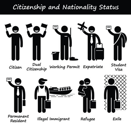 Citizenship and Nationality Pictogramのイラスト素材