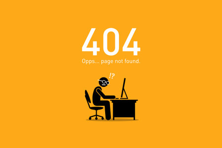 Website Error 404. Page Not Found.のイラスト素材