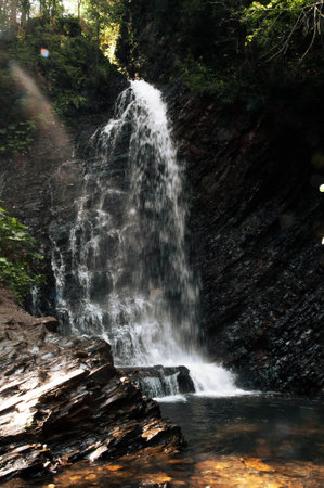 A waterfall at the rainforest. High quality photoの写真素材