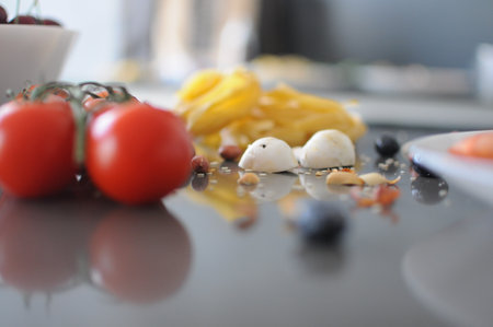 shrimp spicy prawn seafood meal vegetarian food pescetarian diet Asian Cooking snack copy space food background rustic. top view . High quality photoの写真素材