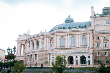 Sculpture at the entrance to Odessa Opera House. Ukraine. High quality photoの写真素材