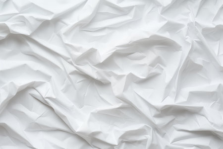white crumpled paper like background. generative ai.の素材
