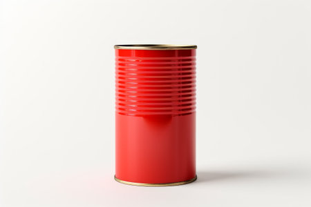 Metal tin can container isolated.の素材