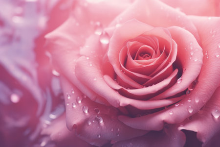 Rose flower with gel texture and blurred.の素材