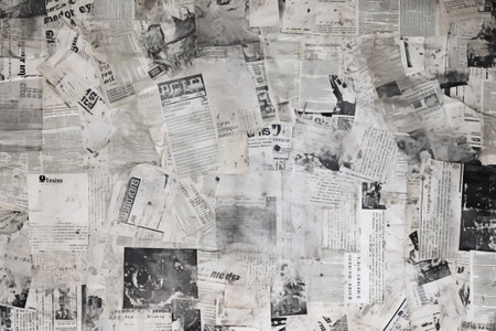 Newspaper Magazine Collage Background Texture.の素材