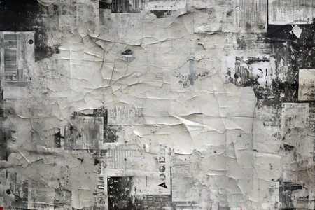 Newspaper Magazine Collage Background Texture.の素材