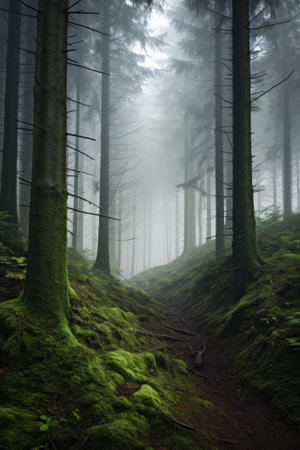 Foggy forest.の素材