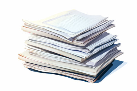Messy stacked paper sheets. Office conceptの素材