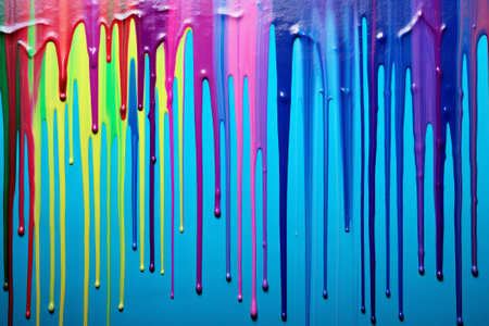 Background colored dripping paint, multicolored.の素材