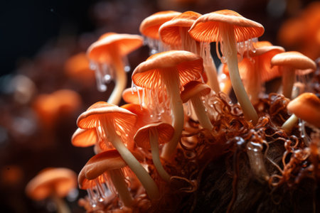 Group of mushrooms, close up.の素材