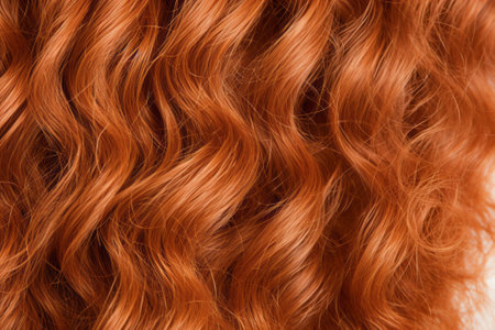 Curly Red or Ginger Hair Close-up.の素材