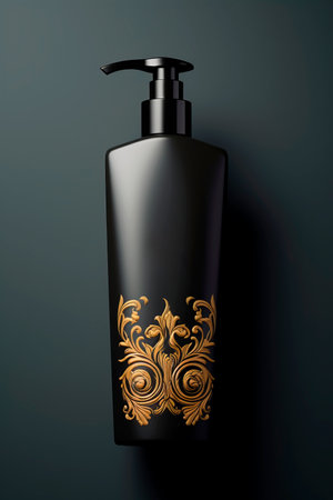 Sample of shampoo bottle isolated, mock-up.の素材