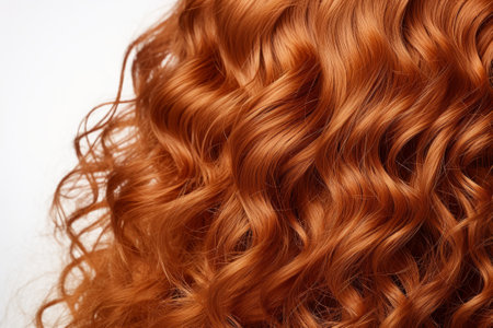 Curly Red or Ginger Hair Close-up.の素材