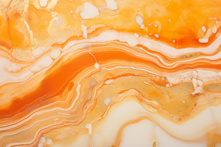 Abstract colors on the wall, in the style of marble, cellular formations, light orange, poured resin, textured canvas.の素材