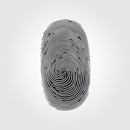 An illustration of a finger print. Technology, cyber security.の素材