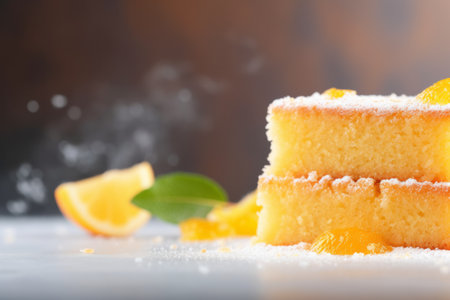 Semolina Citrus Cake Slice.の素材