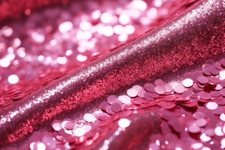 Glitter pink texture close-up background.の素材