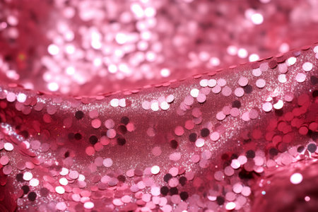 Glitter pink texture close-up background.の素材