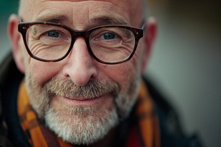 Friendly caucasian mature man, 50 year old.の素材