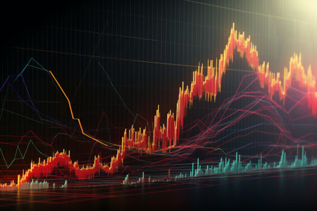 Dynamic market charts.の素材