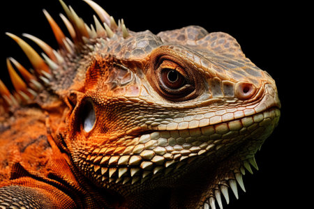 Exotic nature head iguana reptile lizardの素材