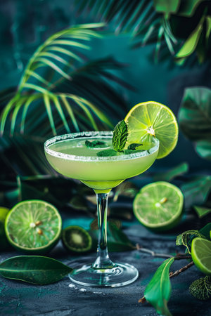 Daiquiri cocktail with limeの素材