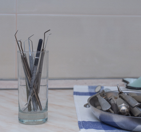 Sterilization of orthodontics dental instrumentsの写真素材