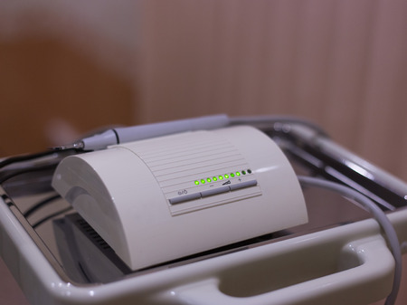 Periodontal ultrasonic scaler dental instrument used for  tartar removalの写真素材