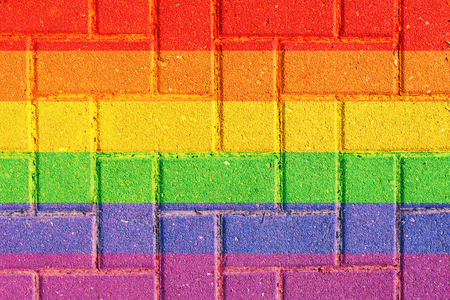 LGBT natural pattern or tile texture table perspective view. brick texture background with grunge surface. Vintage texture background, Abstract painting background.の写真素材