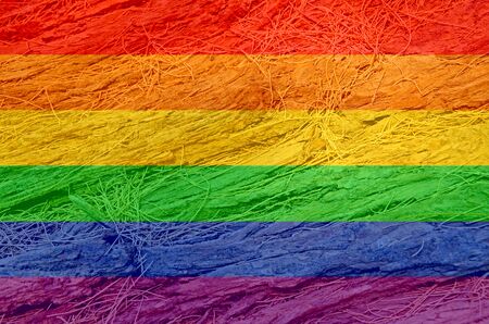 Texture of the bark of a tree with small branches. Brown natural background. LGBT natural pattern, Vintage texture background, Abstract paintingの写真素材