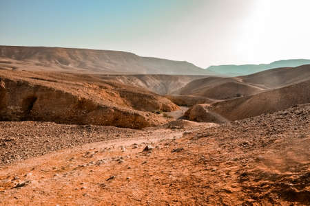 sandy hills in the desert of Israel, Red Canyon near the city of Eilat
