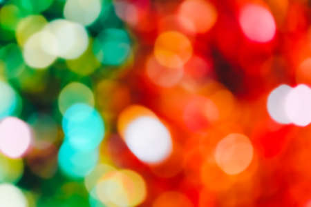 Abstract blurred bokeh background. red and green lights.の写真素材